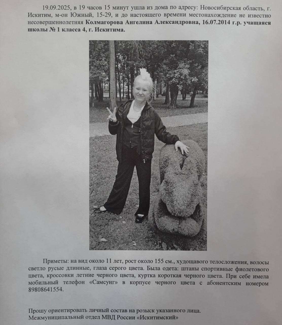 Фото Второй день под Новосибирском ищут 11-летнюю девочку 2